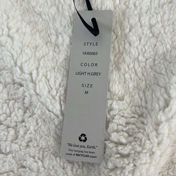 Olive & Oak Waterfall sherpa lined grey cardigan - Picture 6 of 9